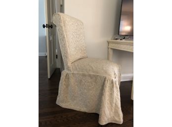 4 Slip Covered Parsons Chairs