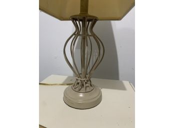 Tan Wire Lamp With Shade