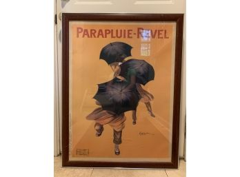 Framed European Vintage Art Poster Parapluie - Revel