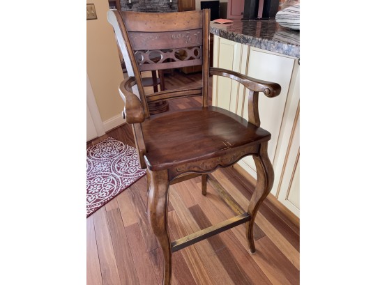 Single Bar Stool With Arms 28-inch Seat Height