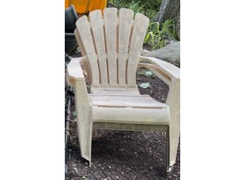 Adirondack Plastic Outdoor Chairs - Set Of 2 (Cream)