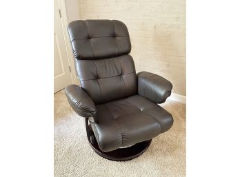 Faux Leather Swivel Recliner Chair