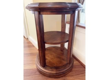 Wavy Top Round Side Table