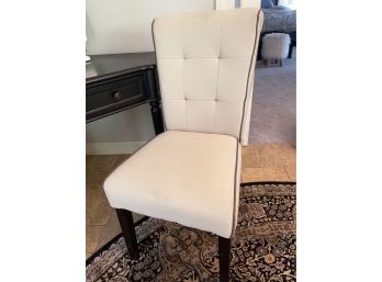 White Upholstered Desk Or Accent Chair