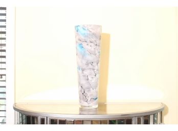 Beautiful Tall Marbleized Color Vase