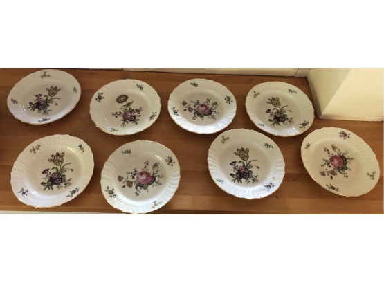 Wonderful Set Of Eight Royal Copenhagen Flora Danica Plates