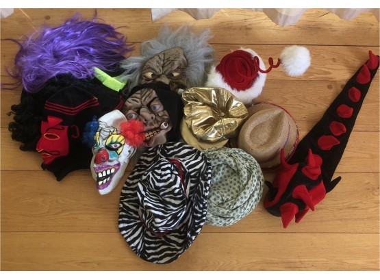 Halloween Hat, Wigs, And Masks