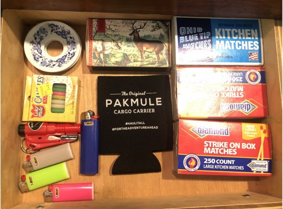 Drawer Of Matches And Lighters