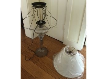Clear Glass Lamp With Shade