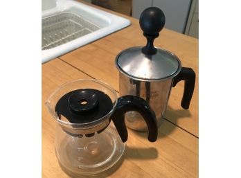 Coffee Pot And Cappuccino Creamer