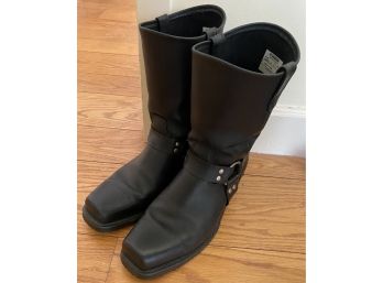 Pair Of Men's Leather Double-H Boots