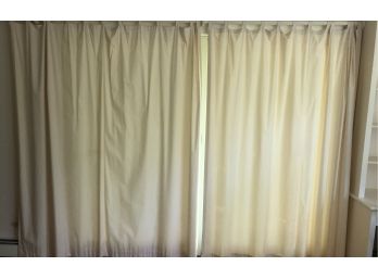Two Panels Of Floor Length Curtains
