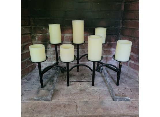 Black Metal Tier Candle Holder Candles
