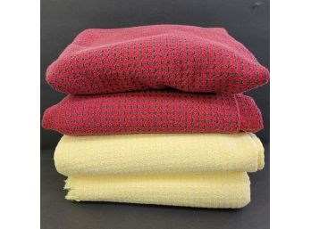 Nice Set Of Red And Yellow Throws