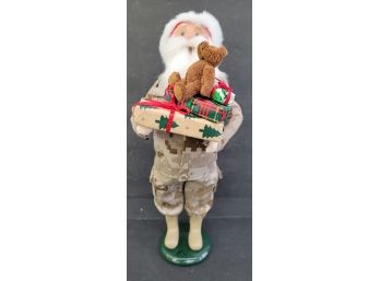 Byers Choice Carolers Military Santa Signed By The Artist