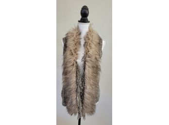 Chico's Ladies Wool And Faux Fur Vest Jacket Size 1
