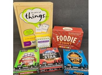 Card Game Lot Includes Chat Pack,  Foodie Fight, The Game Of Things And Others
