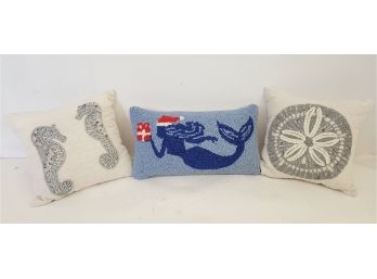 Beautiful Wool Mermaid Cushion With Pottery Barn Pillows