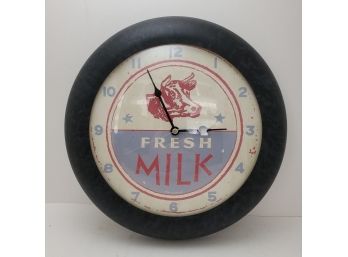 Fresh Milk Quartz 10 Inch Wall Clock