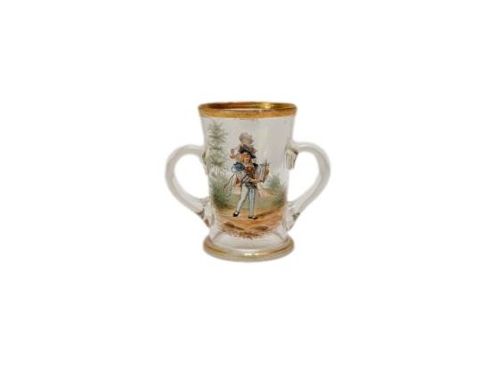 Hand Painted German Double Handled Loving Cup