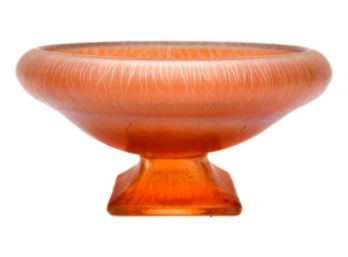 Vintage Carnival Glass Pedestal Bowl