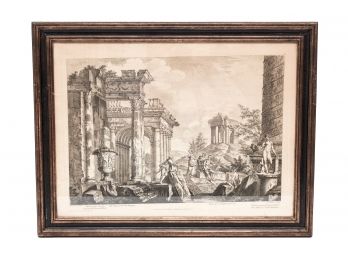 Johann Sebastian Mller (1715-1790), After Giovanni Paolo Panini, Engraving On Paper Of The Roman Ruins
