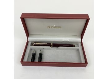 Sheaffer Fountain Pen With 2 Extra Tips In Case