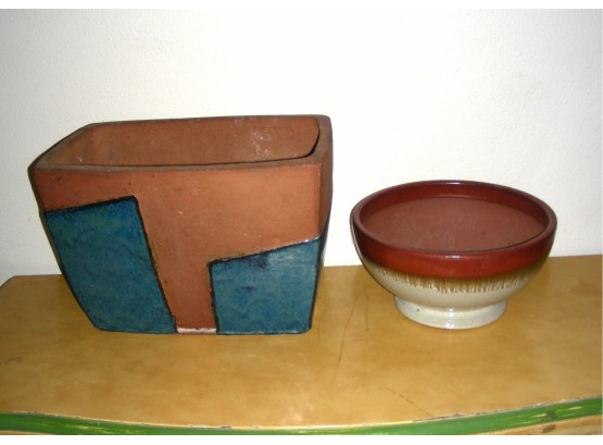 Two Decorative Ceramic Planters