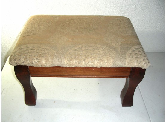 Small Footstool With Upholstered Top