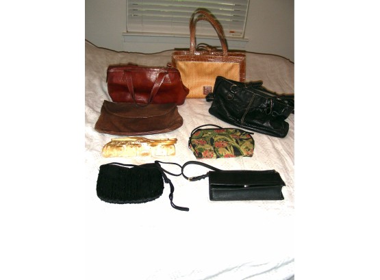 Lot Of 8 Purses, Including: Fossil, The Sak, Liz Claiborne And More