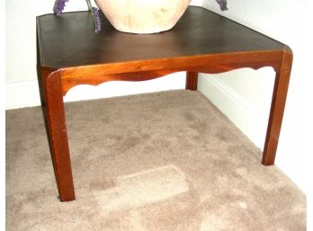 Wood Occasional Table With Shaped Apron