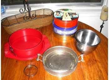 Stainless Steel Bowls, Springform Pan, Tins, And More