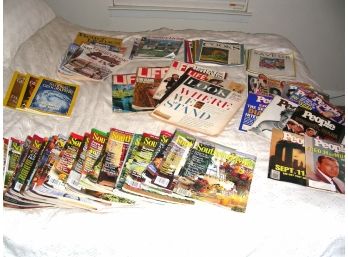 Magazines: 12 People, 23 Southern Living, 6 Cooks, 3 Saveur, 3 National Geographic, 4 Life, 1 Look, Plus More