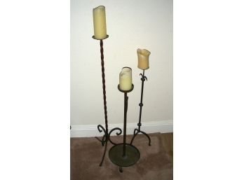 Set Of 3 Tall Candle Stands