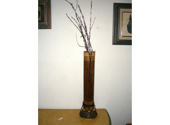 Decorative Drum Used As Vase For Twigs