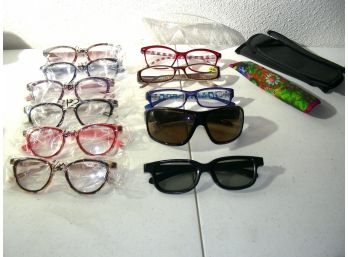 Lot Of New And Used Reading Glasses And Sun Glasses