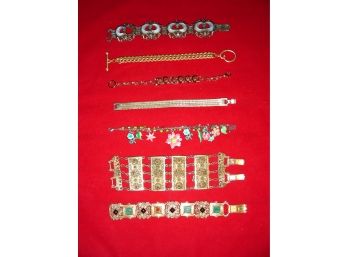 Lot Of 7 Costume Jewelry Bracelets