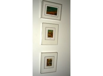 Three Decorative Acrylic Frames With Art - Scenes Of Guadeloupe