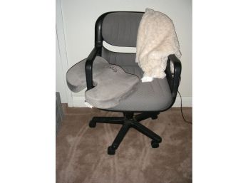 Swivel Desk Chair With Arms, Throw, ComfiLife Pillow