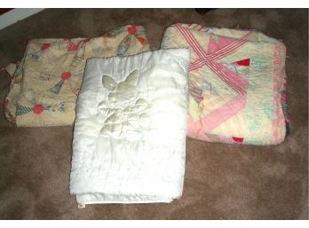 Two Quilts And A Baby Blanket