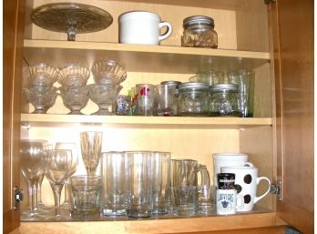 Cupboard (A) With Glass And Mugs