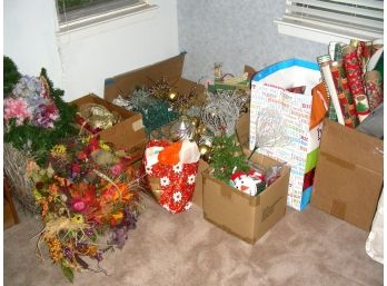 Christmas Decorations, Wreaths, Wrapping Paper, Bags, Ribbons And More
