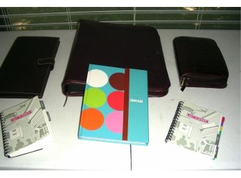 Lot Of 6 Pieces: Notebook, Planners, CD Holder, Journal