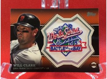 2013 Topps Will Clark 1989 World Series Commemorative Patch Card