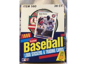 1988 Fleer Baseball Box Of 36 Unopened Packs