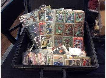 Plastic Carrying Case Loaded With Baseball Cards