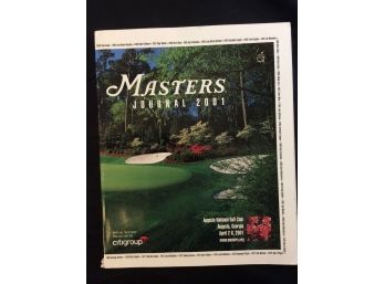 2001 Masters Program PGA Autographed By Grant Waite