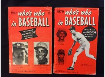 1977 & 1979 Who's Who In Baseball Soft Cover Books - Munson & Guidry Covers