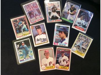 Lot Of 11 MLB Hall Of Famers Cards