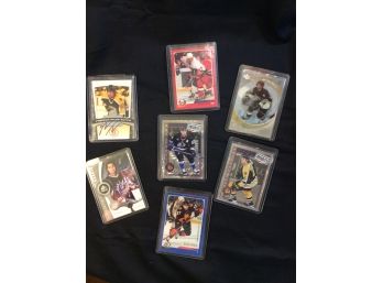 7 NHL Hockey Autographed Or Numbered Cards